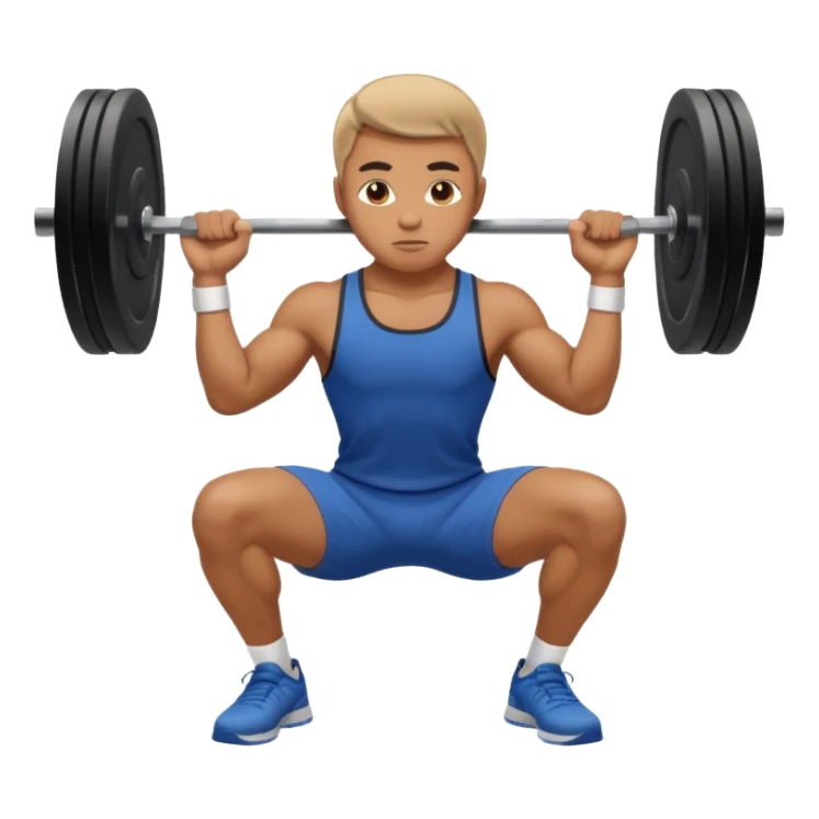 man doing squats sticker