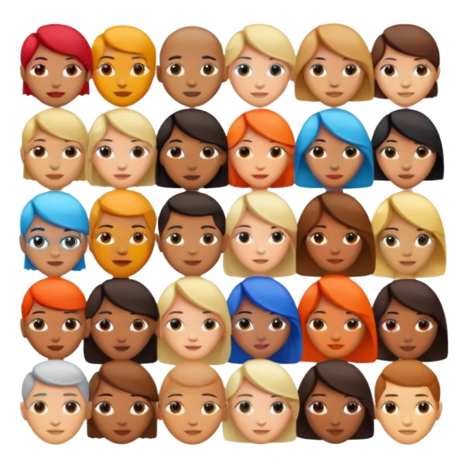 network of user avatars sticker