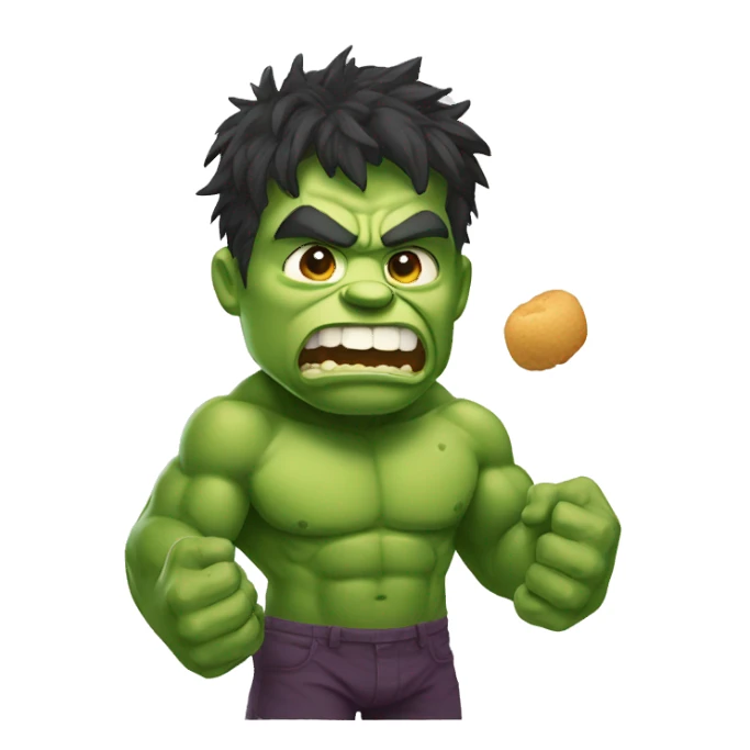 Hulk qui mange des nouille sticker