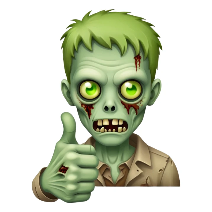 zombie giving thumbs up sticker