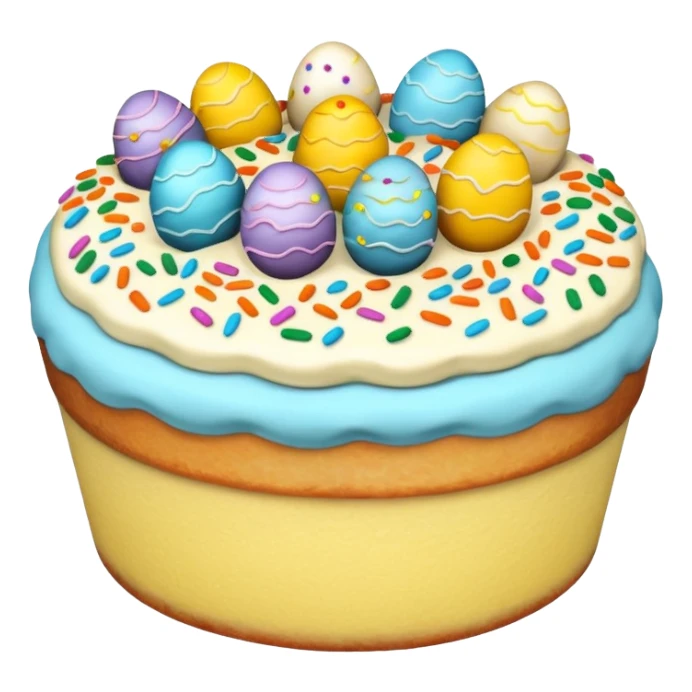 Easter cake with colorful sprinkles sticker