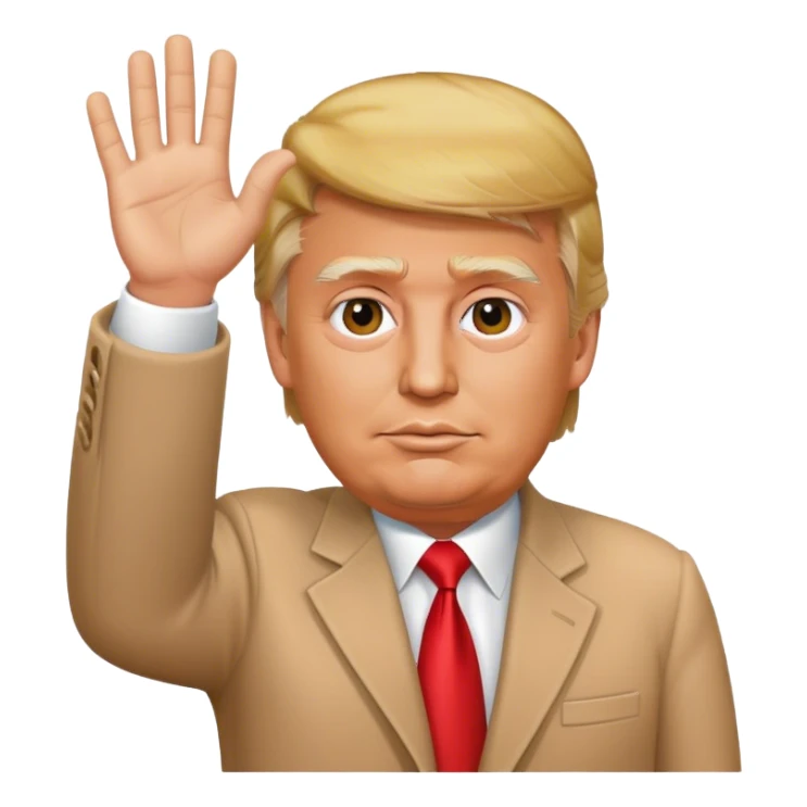 Trump waving hand sticker