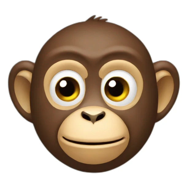 thinking monkey sticker
