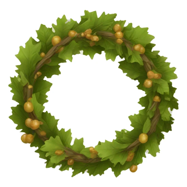 wreath of oak sticker