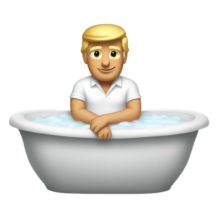 Donald Trump taking a bath sticker