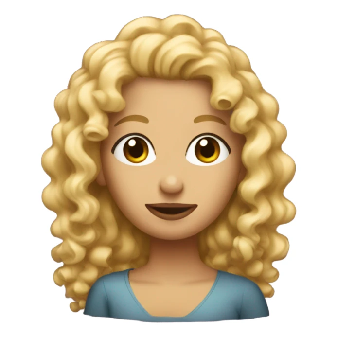 blonde curly wine sticker