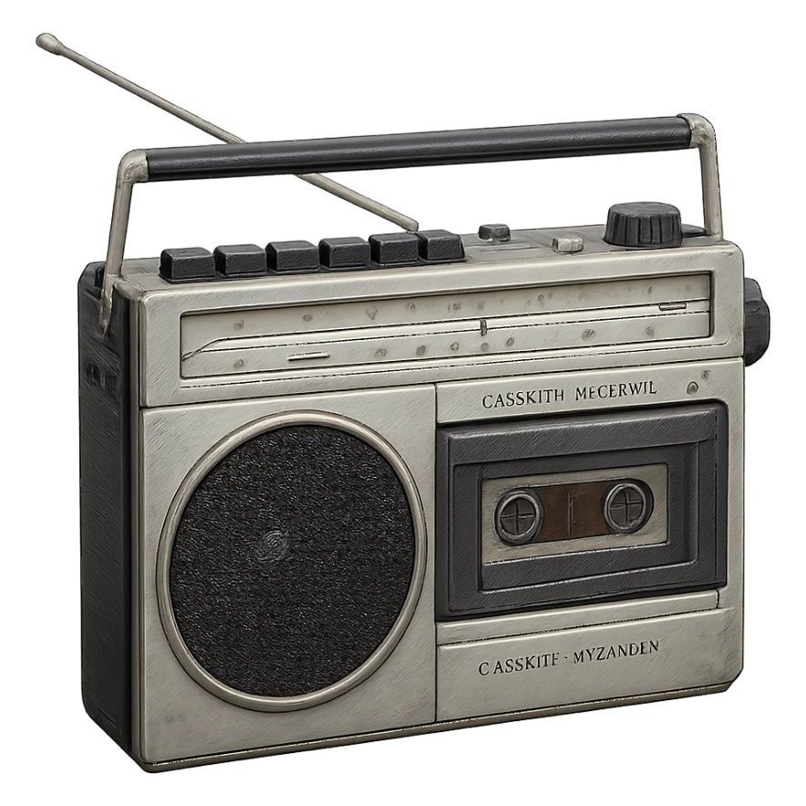 retro cassette player sticker