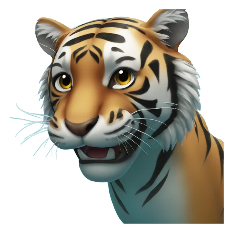 Swimming tiger  sticker