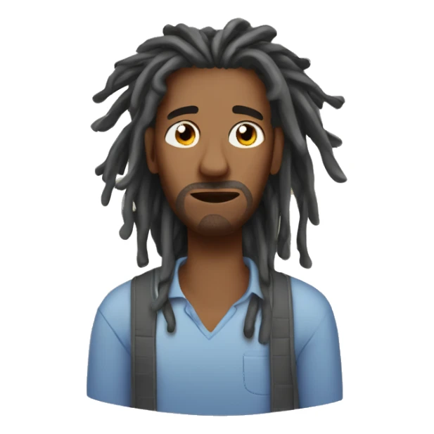 Exhausted Dad with locs sticker