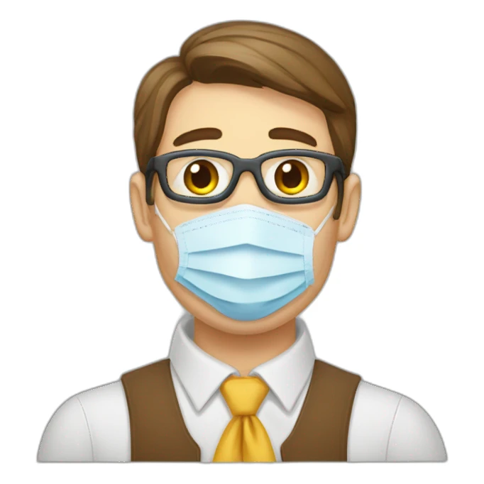 Sick influenza Bavarian nerd sticker