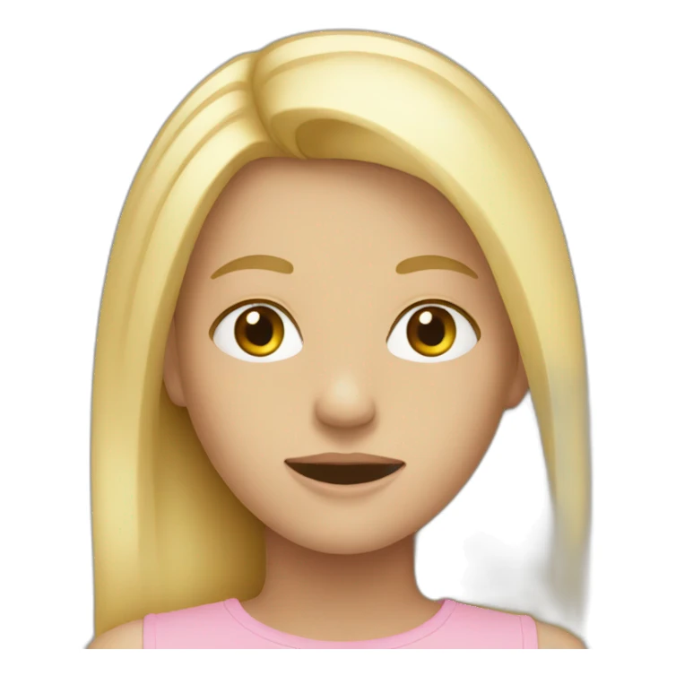 Adolescent blond sticker