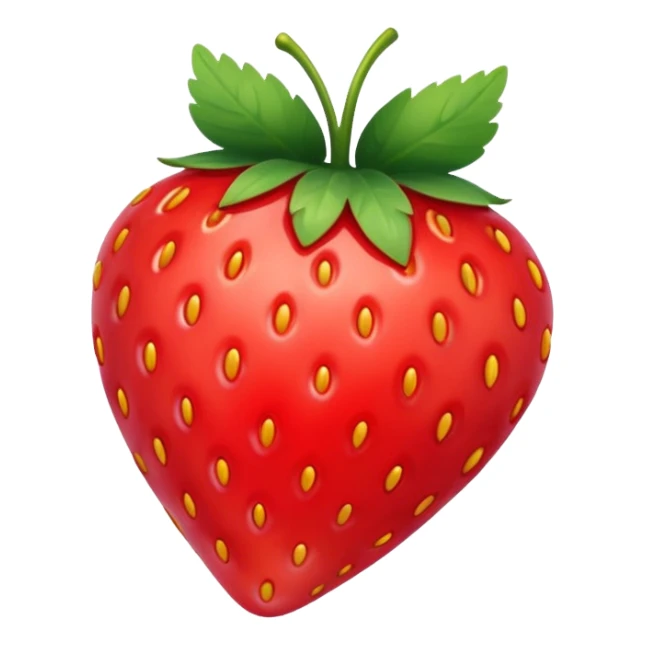 Red strawberry heart sticker