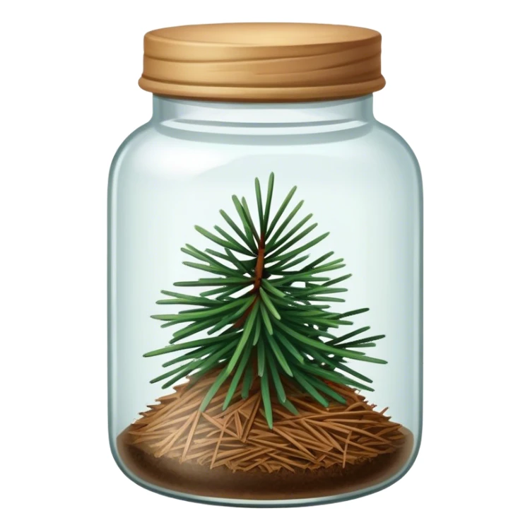 jar of pine needles sticker