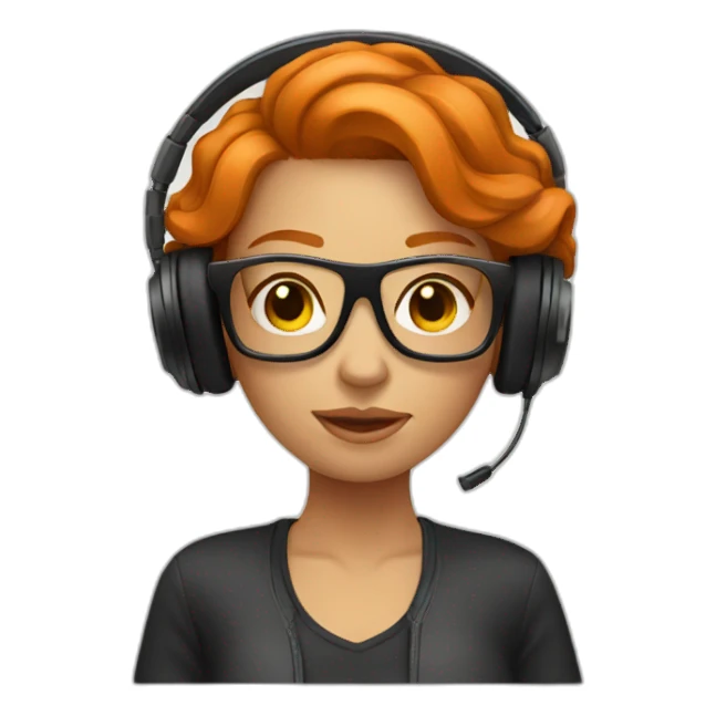 ginger woman DJ sticker