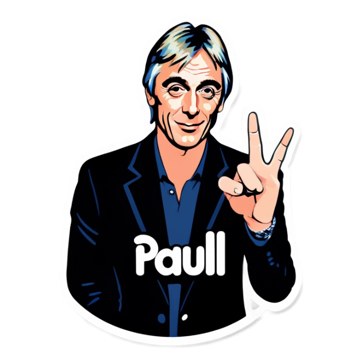 Paul weller saying “ok” sticker