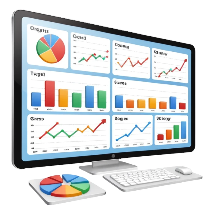 business strategy bord white sticker