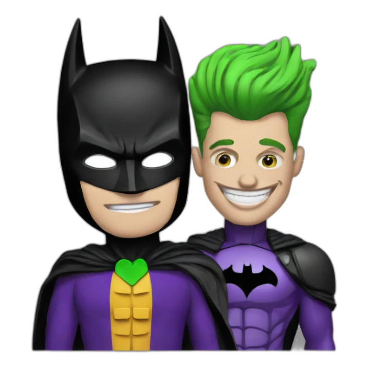 batman with joker sticker
