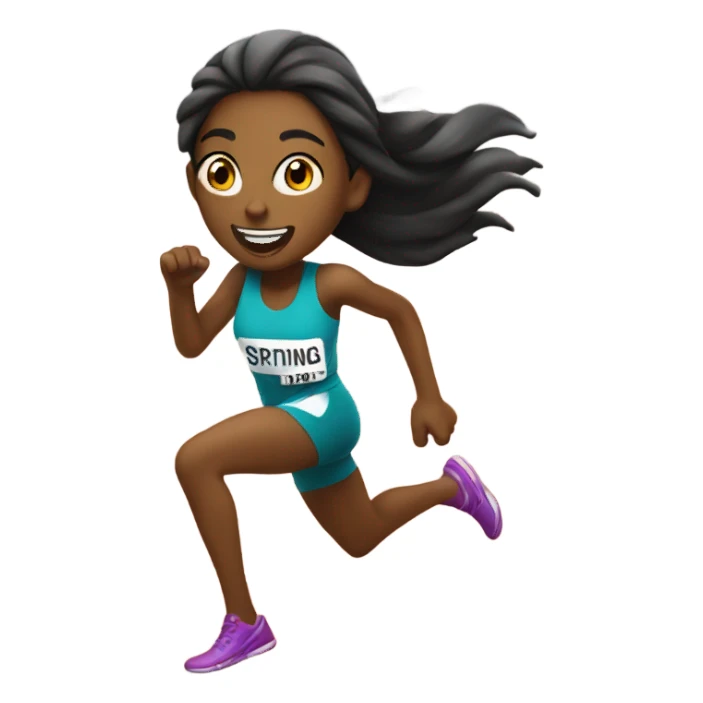 Sprinting girl sticker