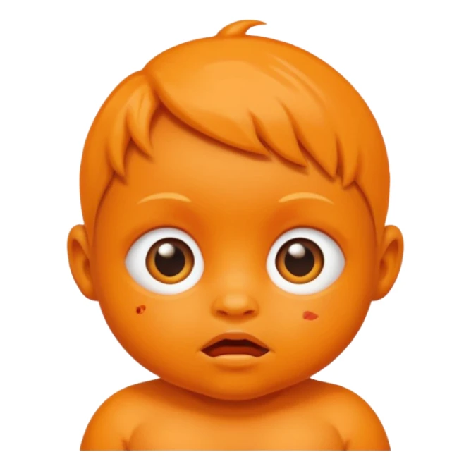 orange mutant baby sticker