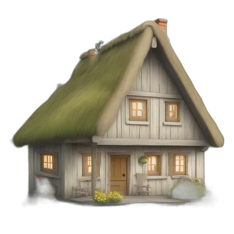 cottage scandinavian sticker