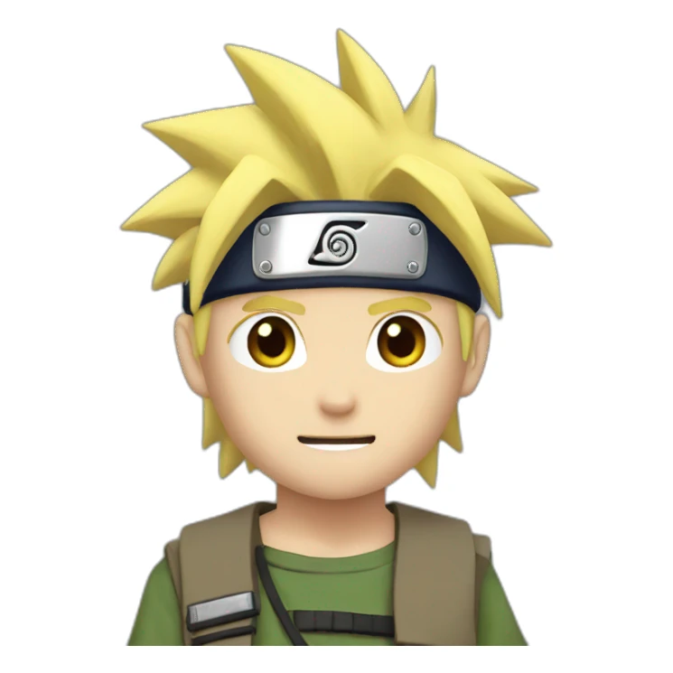 Naruto with blond hair sticker