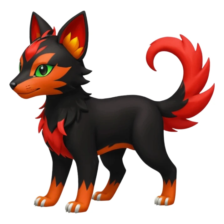Liepard-Houndour-Sprigatito-Litten-Pokémon-fusion-creature (full body) sticker