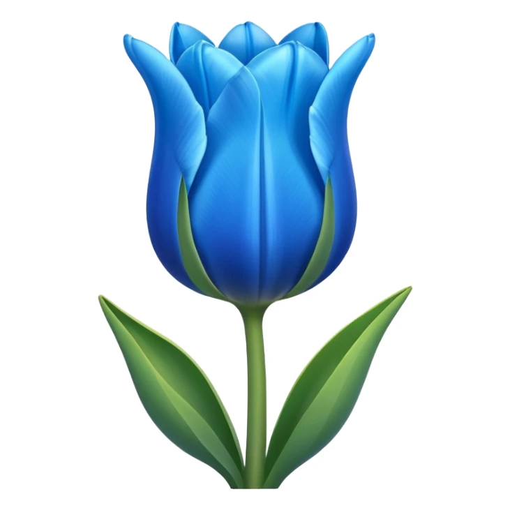 Emoji de un tulipán azul sticker