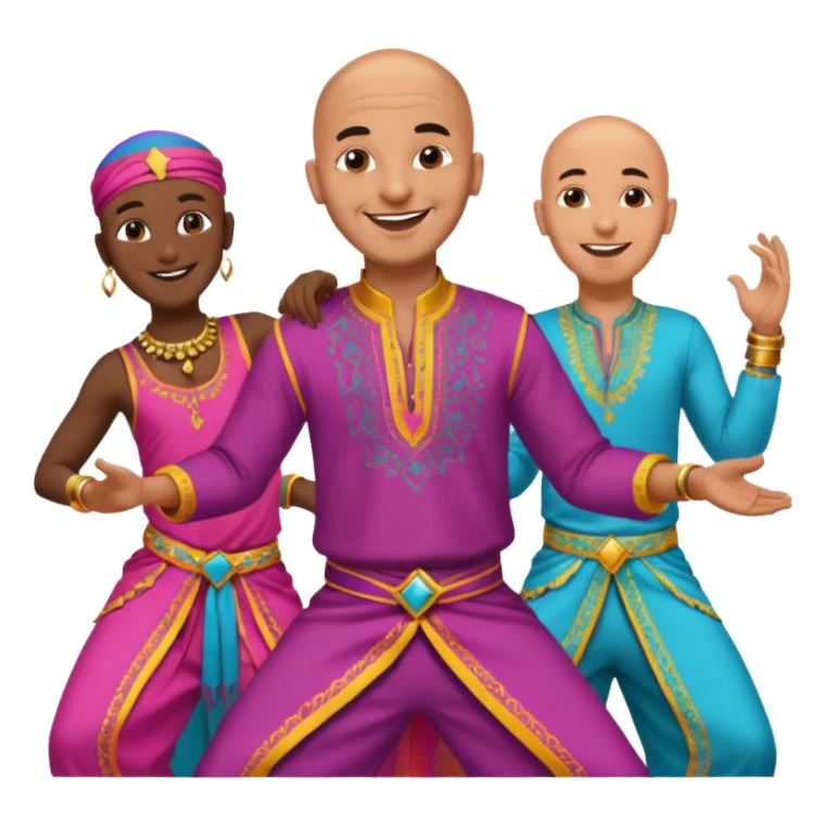 Bald moroccan man with dancers sticker