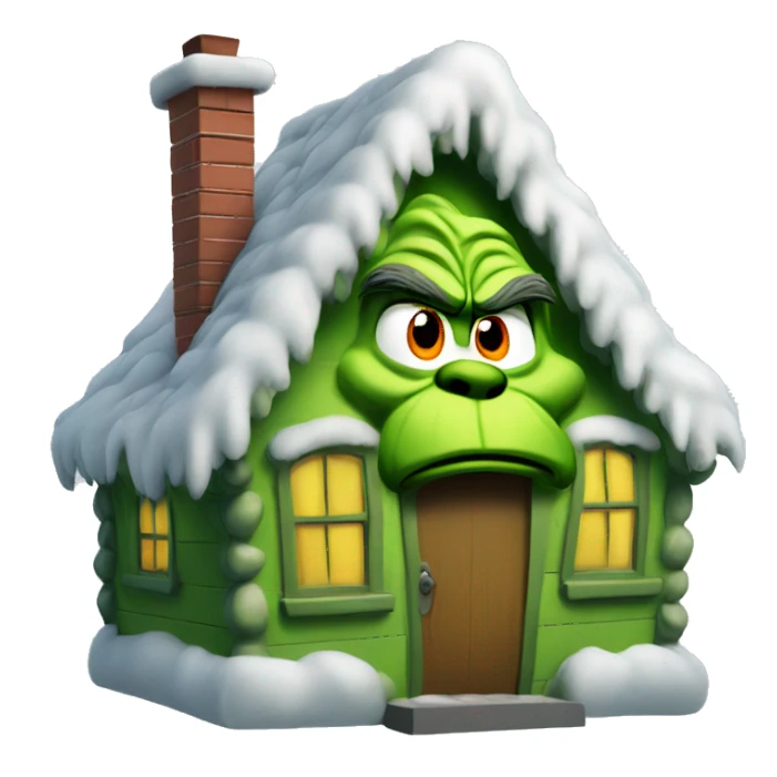 Grinch on a house sticker