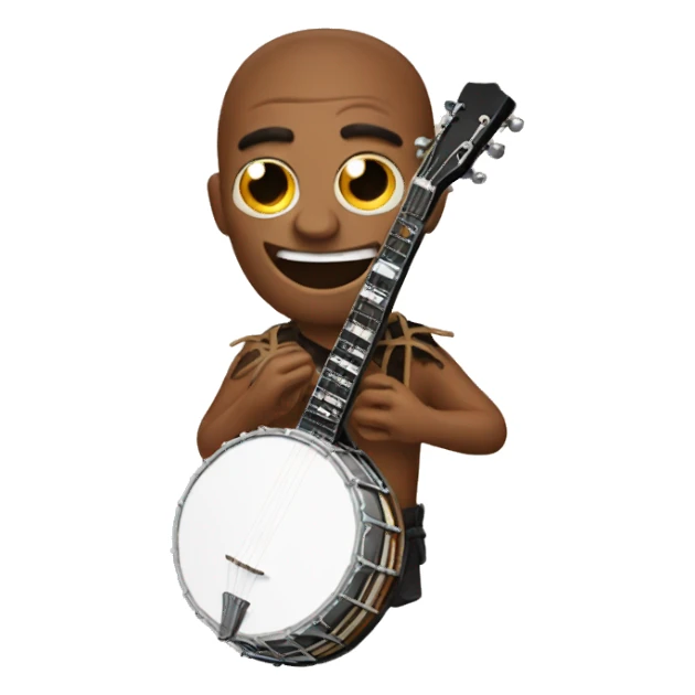 Banjo with a spider on it  sticker