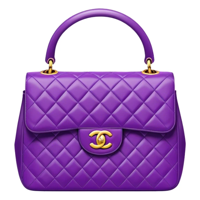 Purple Chanel handbag , front view sticker