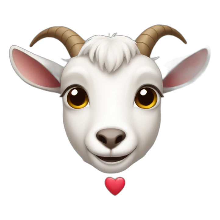 Goat with Hearts in its eyes sticker