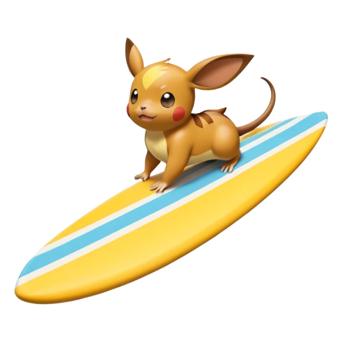 Pokémon surfboard raichu  sticker