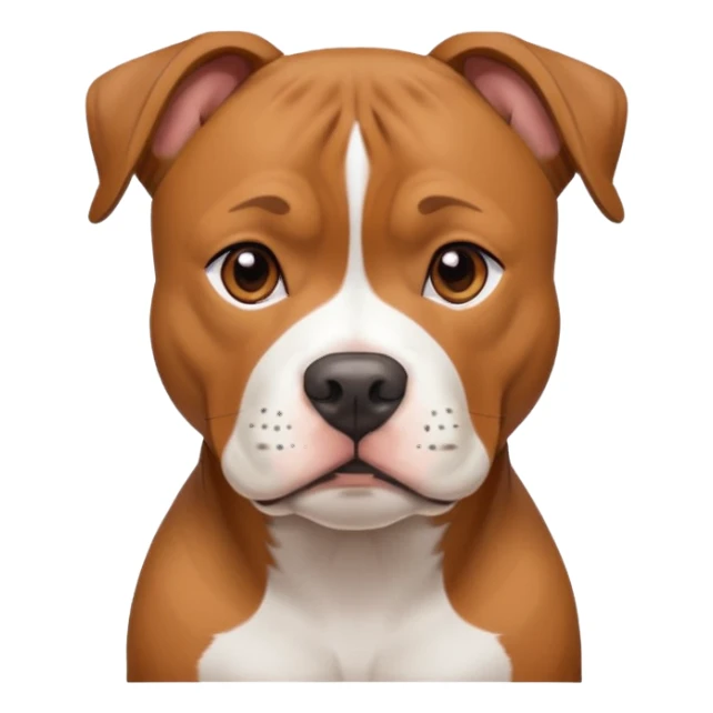 Brown pit bull boxer mix dog sticker