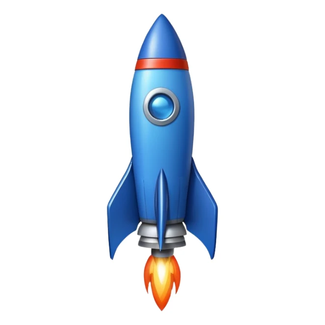Rocket blue colors dark blue sticker