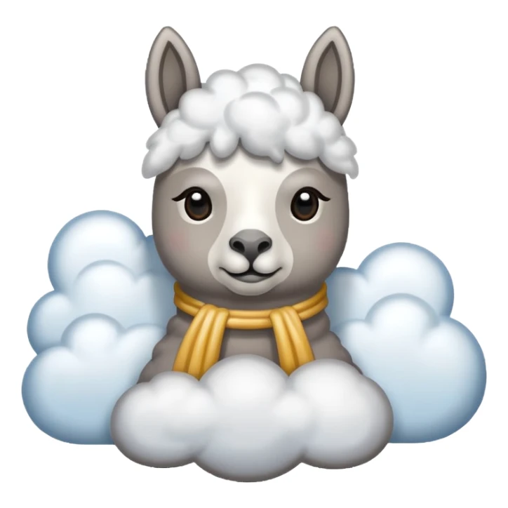 cloud patterned lama sticker