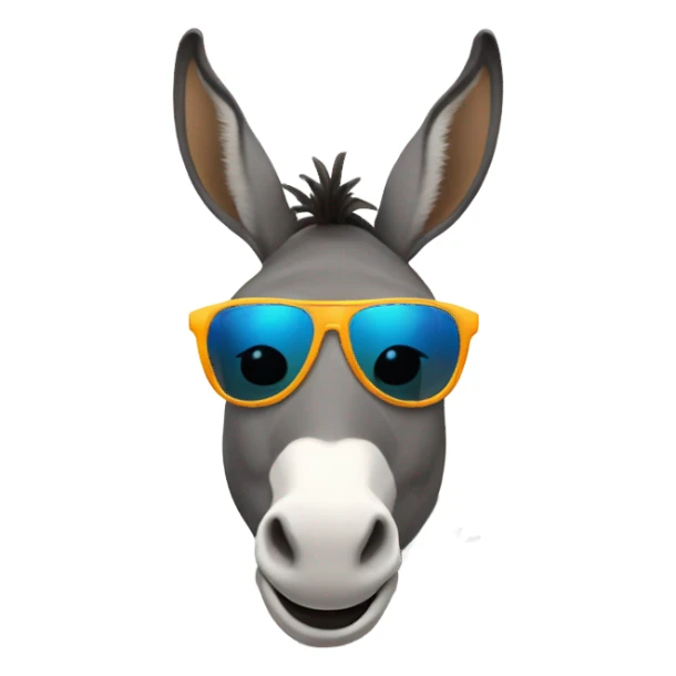 Donkey wearing sunglasses sticker