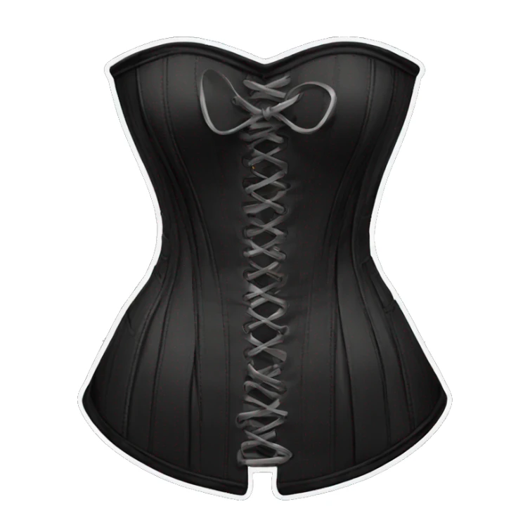 black y2k corset sticker