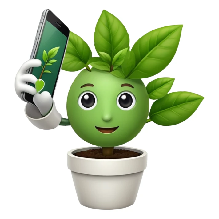 plant taking s selfie sticker