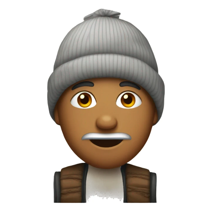 Indian wearing a sock cap  sticker