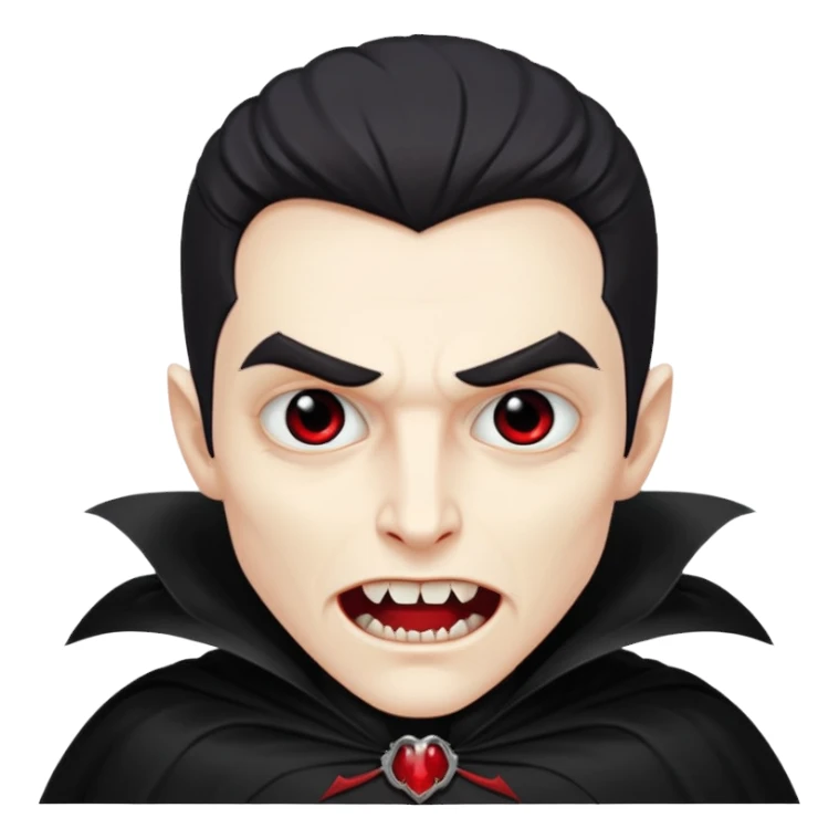 Vampire – Pale figure with fangs and cape sticker