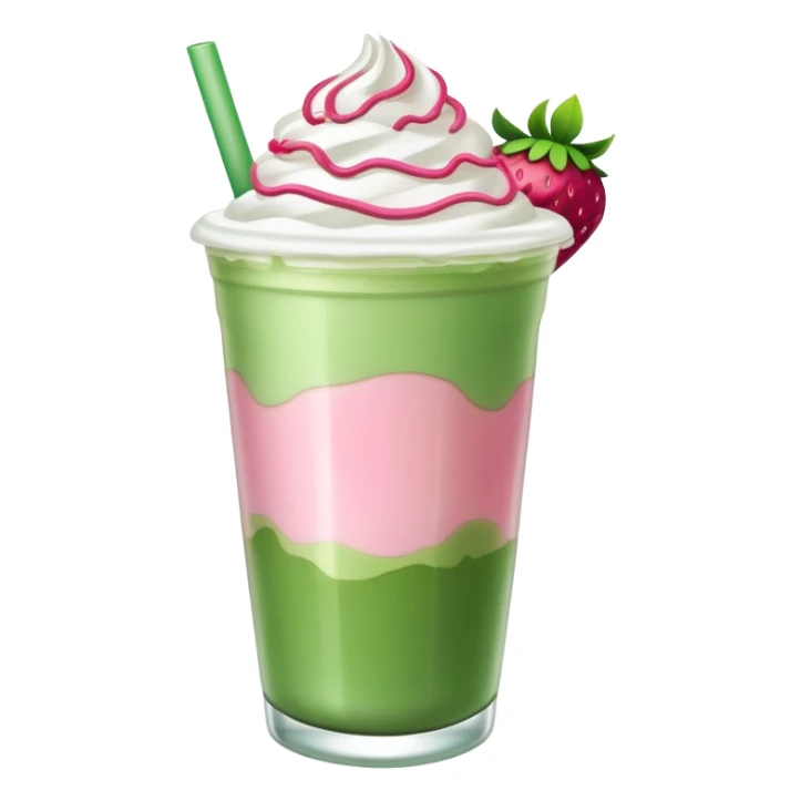 iced strawberry matcha latte  sticker