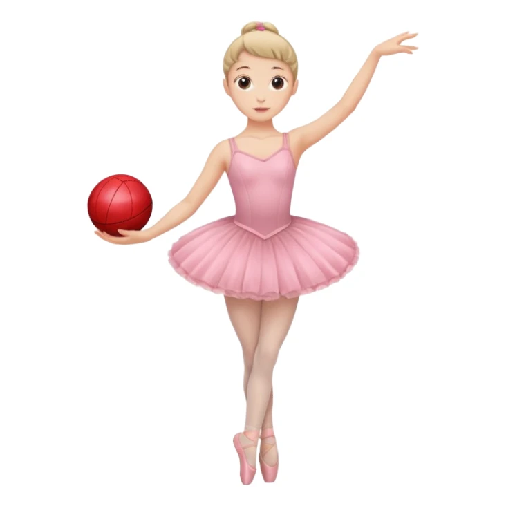 full body balet holding ball sticker