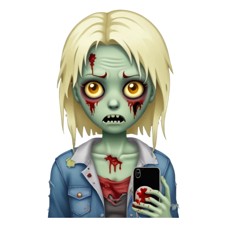 Zoombie Girl Emoji iPhone  sticker