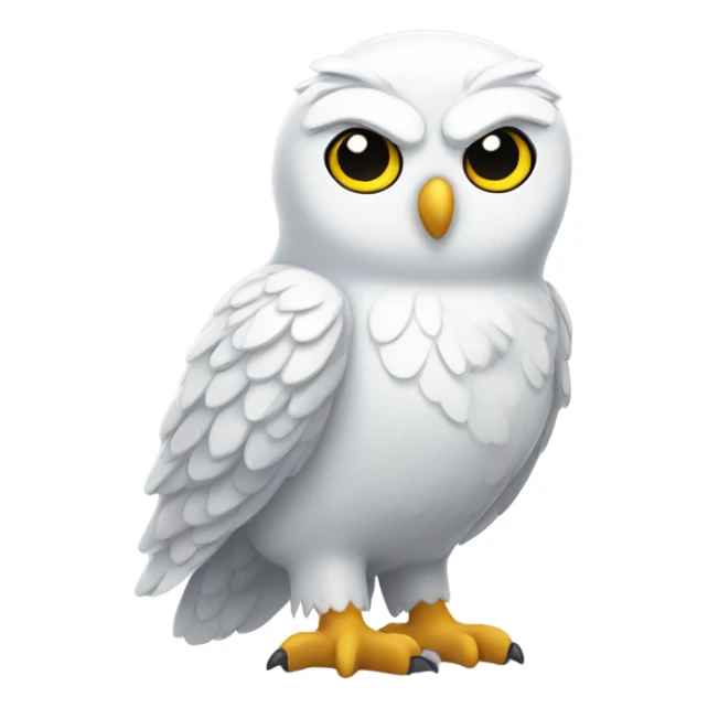 Cute snow owl full body sticker