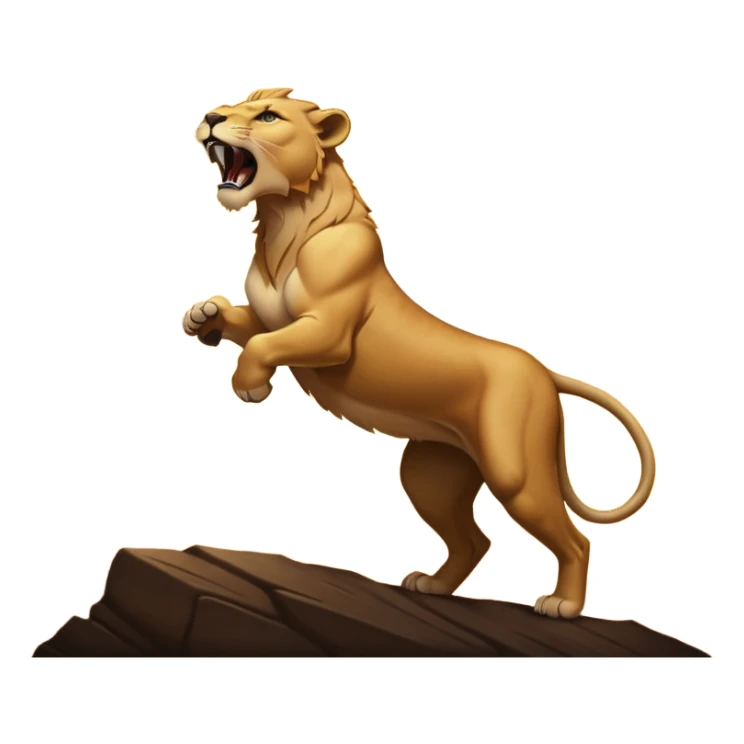 a lioness's silhouette roaring sticker