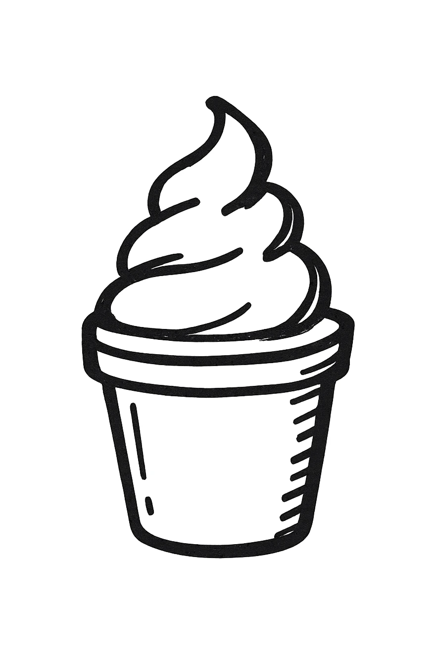 ice cream cup sticker