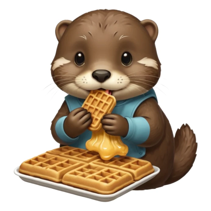 otter waffle sticker