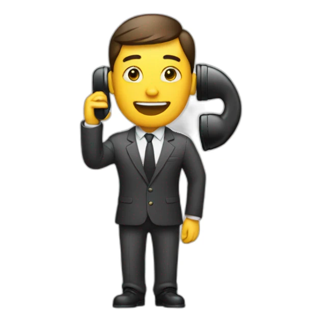 job with telephone sticker