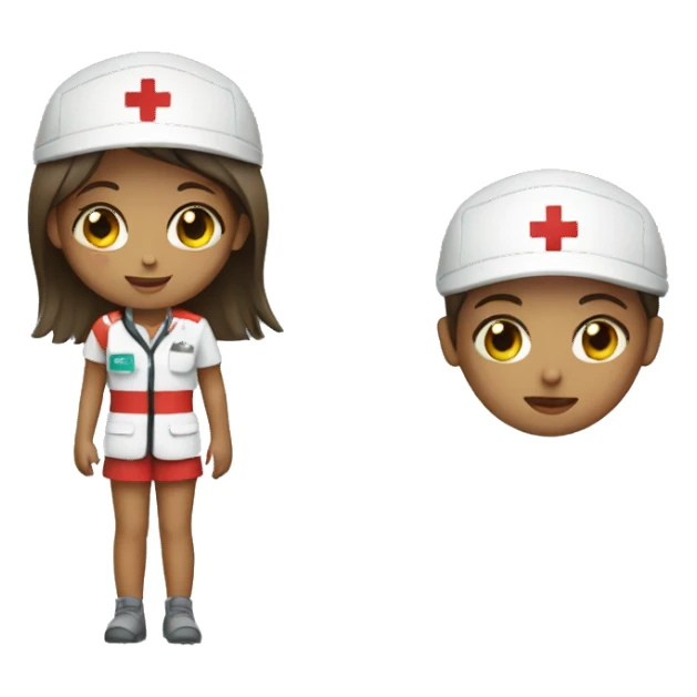 A girl with ambulance  sticker